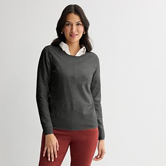 Petite Croft & Barrow® Extra Soft Crewneck Sweater