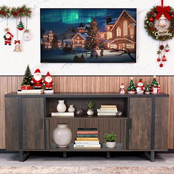 72" Modern Storage Cabinets TV Stand for TVs up to 75" Media Console for Living Room