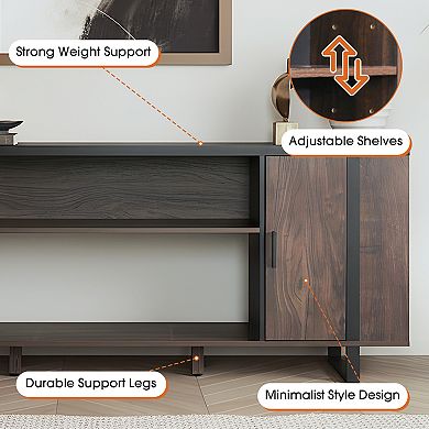 72" Modern Storage Cabinets TV Stand for TVs up to 75" Media Console for Living Room