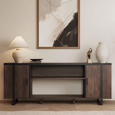 72" Modern Storage Cabinets TV Stand for TVs up to 75" Media Console for Living Room