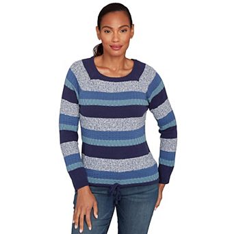 Hearts of Palm Women's The Blueprint Marled Stripe Blouson Pullover