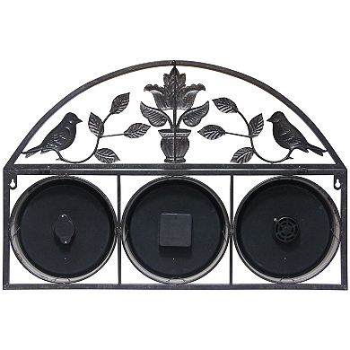 Infinity Instruments Jardin Thermometer & Hygrometer Indoor/Outdoor Clock