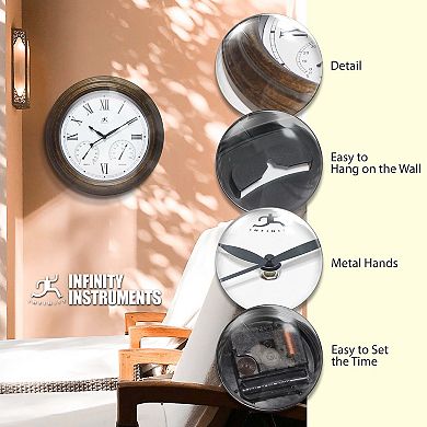 Infinity Instruments Noble Indoor/Outdoor Wall Clock 18.5-Inch