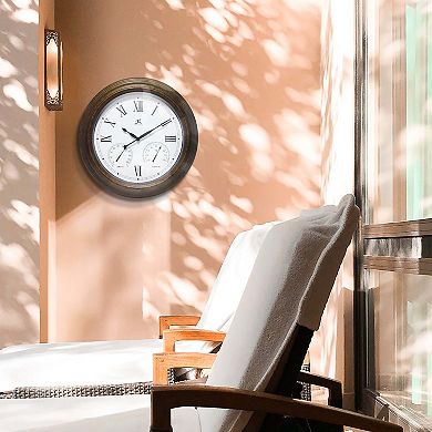 Infinity Instruments Noble Indoor/Outdoor Wall Clock 18.5-Inch