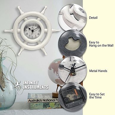 Infinity Instruments 15-Inch Captain's Wall Clock