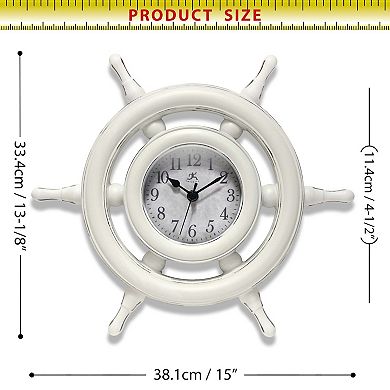 Infinity Instruments 15-Inch Captain's Wall Clock