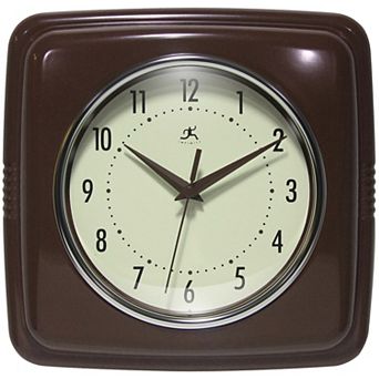 Infinity Instruments Square Retro Wall Clock