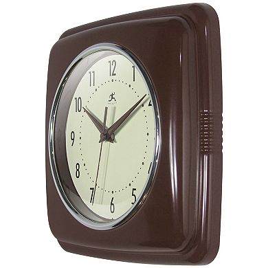 Infinity Instruments Square Retro Wall Clock