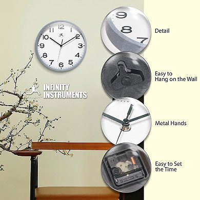 Infinity Instruments Denim Gray Wall Clock 12-Inch