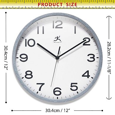 Infinity Instruments Denim Gray Wall Clock 12-Inch