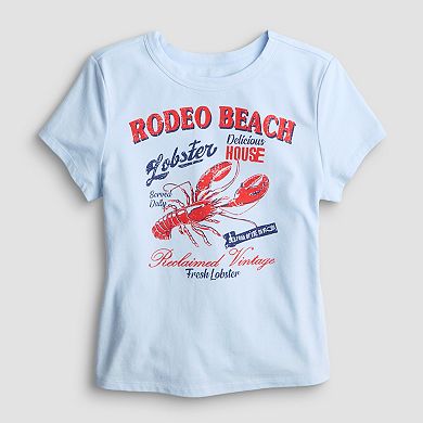 Juniors' madden girl Contrast Ringer Graphic Baby Tee