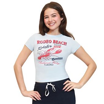 Juniors' madden girl Contrast Ringer Graphic Baby Tee