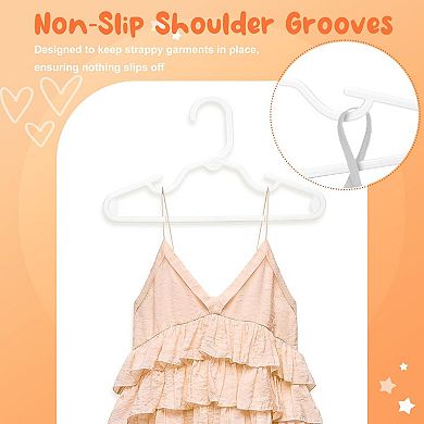 HOUSE DAY 11 Inch Non-Slip Durable Plastic Baby and Kids Hangers 20 Pack