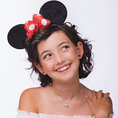 Disney Mismatched Mickey And Minnie Silver Stud Earrings