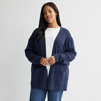 Women's Croft & Barrow® Polished Open Front Cardigan Sweater
