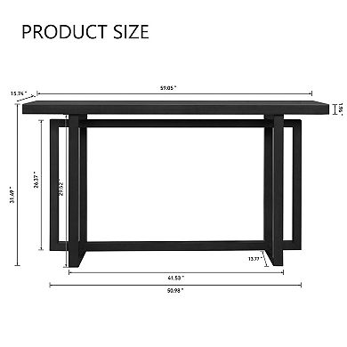 Homy Casa 59" Narrow Console Table, Modern Entryway & Sofa Table for Hallway, Living Room & Foyer