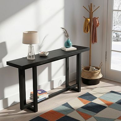 Homy Casa 59" Narrow Console Table, Modern Entryway & Sofa Table for Hallway, Living Room & Foyer