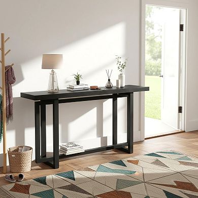 Homy Casa 59" Narrow Console Table, Modern Entryway & Sofa Table for Hallway, Living Room & Foyer