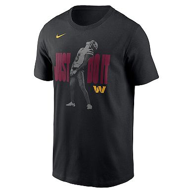 Men's Nike Jayden Daniels Black Washington Commanders Just Do It T-Shirt