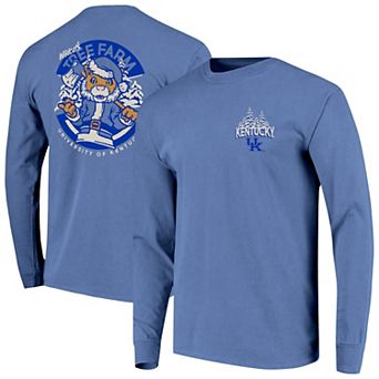 Men's Royal Kentucky Wildcats Tree Farm Comfort Colors Long-Sleeve T-Shirt