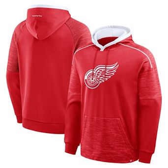 Men's Fanatics Red Detroit Red Wings Goaltender Defender Pullover Hoodie