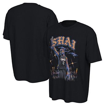 Unisex Converse Shai Gilgeous-Alexander Black Oklahoma City Thunder 2025/26 City Edition Player Graphic T-Shirt