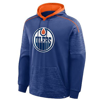 Men's Fanatics Royal Edmonton Oilers Goaltender Defender Pullover Hoodie