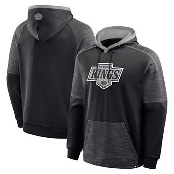 Men's Fanatics Black Los Angeles Kings Goaltender Defender Pullover Hoodie