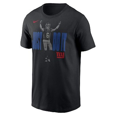 Men's Nike Jaxson Dart Black New York Giants Just Do It T-Shirt