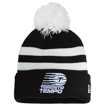 Unisex New Era Black Toronto Tempo Core Cuffed Knit Hat with Pom