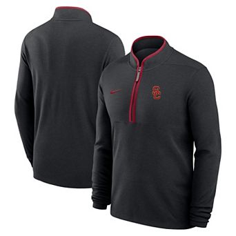Men's Nike Black USC Trojans Courtside Victory Dri-FIT Half-Zip Pullover
