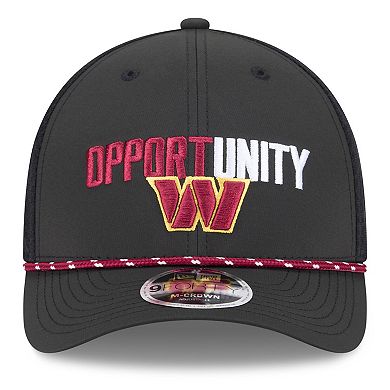 Men's New Era Black Washington Commanders 2025 Inspire Change 9FORTY M-Crown Adjustable Hat