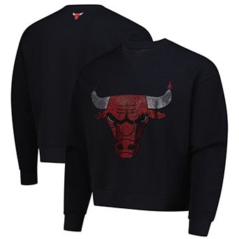Unisex Terez Black Chicago Bulls Oversized Gemstone Logo Sweatshirt
