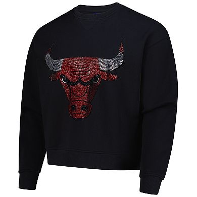 Unisex Terez Black Chicago Bulls Oversized Gemstone Logo Sweatshirt