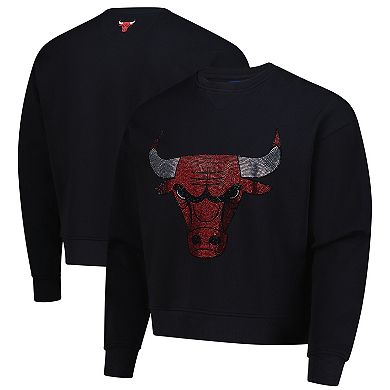 Unisex Terez Black Chicago Bulls Oversized Gemstone Logo Sweatshirt