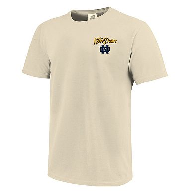 Men's Image One Natural Notre Dame Fighting Irish Comfort Colors Hand-Drawn Campus Stack T-Shirt