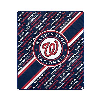 Pegasus Washington Nationals 60" x 70" Diagonal Lined Wordmark Ultra Soft Blanket