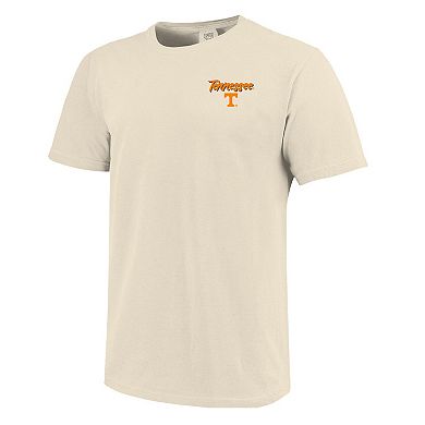 Men's Image One Natural Tennessee Volunteers Comfort Colors Hand-Drawn Campus Stack T-Shirt
