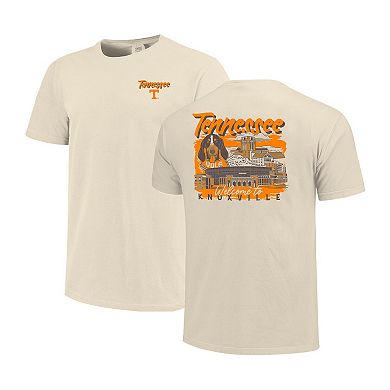 Men's Image One Natural Tennessee Volunteers Comfort Colors Hand-Drawn Campus Stack T-Shirt