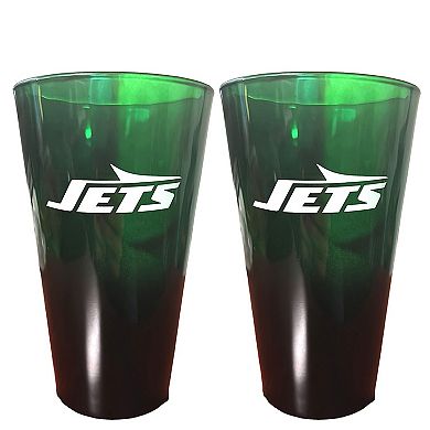 The Memory Company New York Jets Two-Pack 16oz. Ombre Pint Glass Set