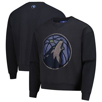 Unisex Terez Charcoal Minnesota Timberwolves Oversized Gemstone Logo Sweatshirt