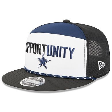 Men's New Era White/Black Dallas Cowboys 2025 Inspire Change Split Panel 9FIFTY Snapback Hat
