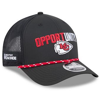 Men's New Era Black Kansas City Chiefs 2025 Inspire Change 9FORTY M-Crown Adjustable Hat