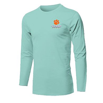 Youth Light Green Clemson Tigers Merry Christmas Tree Long Sleeve T-Shirt