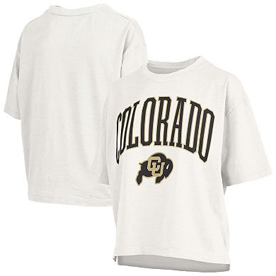 Women's Pressbox White Colorado Buffaloes Nelson T-Shirt