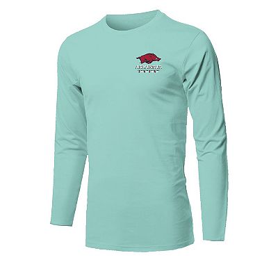 Youth Light Green Arkansas Razorbacks Merry Christmas Tree Long Sleeve T-Shirt