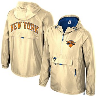 Unisex Stadium Essentials Tan New York Knicks 2025/26 City Edition Compete Quarter-Zip Hoodie Jacket