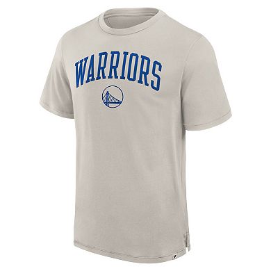 Men's Fanatics Cream Golden State Warriors Crossover Collection Pull Up Jumper Shot Premium T-Shirt