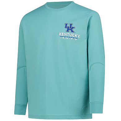 Youth Light Green Kentucky Wildcats Merry Christmas Tree Long Sleeve T-Shirt