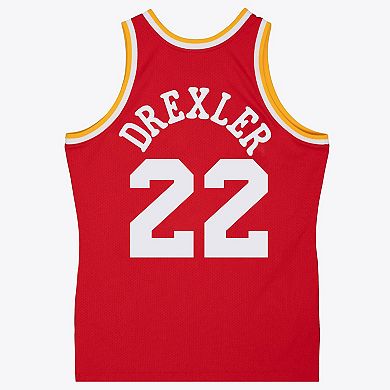 Men's Mitchell & Ness Clyde Drexler Red Houston Rockets 1994/95 Swingman Jersey